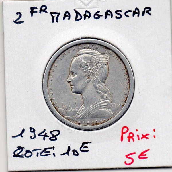 Madagascar 2 francs 1948 Sup, Lec.103