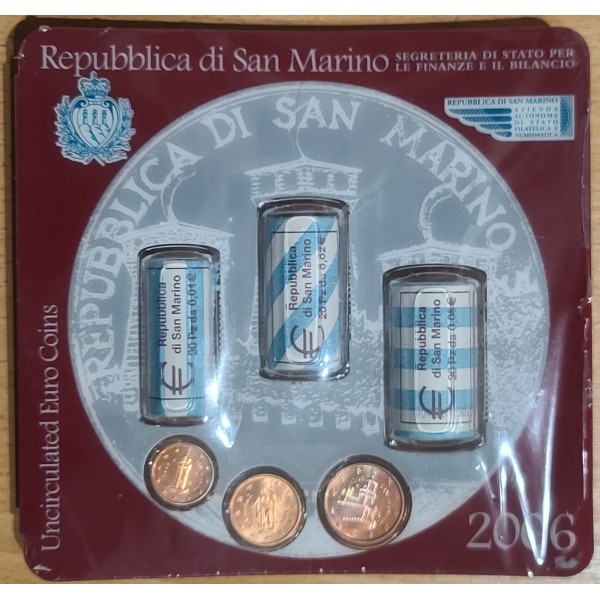 Coffret BU Saint-Marin 2006 - 1, 2 et 5 centimes d'euro