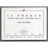 Epreuve argent 10 francs Schuman BU 1986