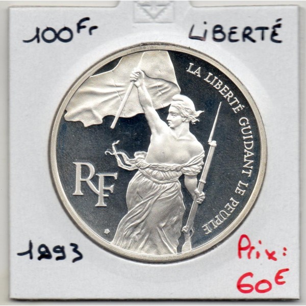 100 francs Argent, BE, 1993, La Liberté guidant le peuple