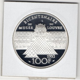 100 francs Argent, BE, 1993, La Victoire de Samothrace