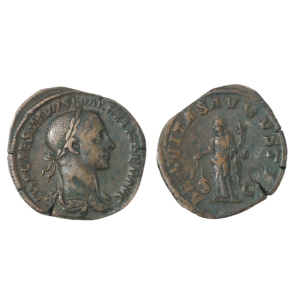 Sesterce de Sévère Alexandre (226) RIC.547 AEQVITAS AVGVSTI atelier Rome
