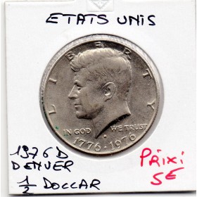 Etats Unis 1/2 Dollar 1976 D Sup, KM.205 Kennedy Bicentenaire