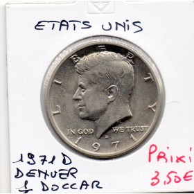 Etats Unis 1/2 Dollar 1971 D Denver Sup, KM.202b Kennedy