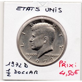 Etats Unis 1/2 Dollar 1972 D Denver Spl, KM.202b Kennedy