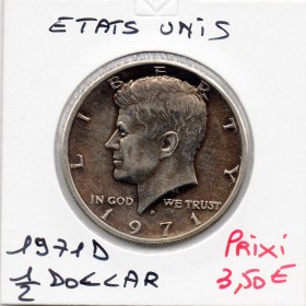 Etats Unis 1/2 Dollar 1971 D Denver Sup, KM.202b Kennedy
