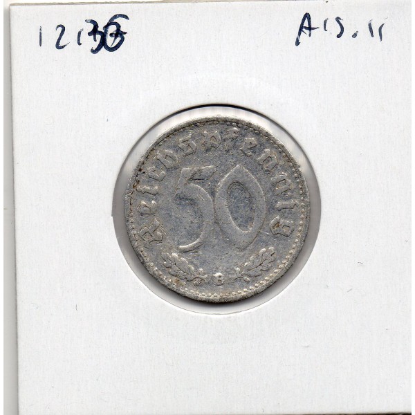 Allemagne 50 reichspfennig 1939 B, TTB KM.96 Hanovre
