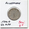 Allemagne 50 reichspfennig 1940 A, TTB KM.96 Berlin
