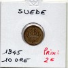 Suède 10 Ore 1945 TTB, KM.816 Gustaf V
