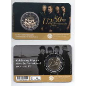 2 euro commémorative BU, Irlande 2026, 50 ans du Groupe U2, Coincard