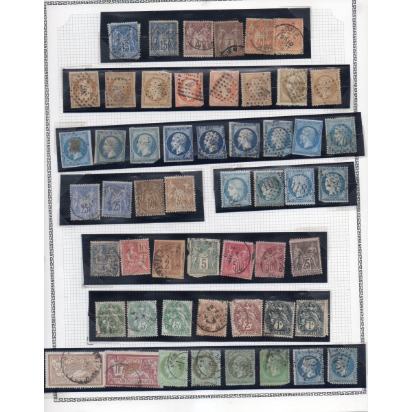 lot de timbres classiques et apres 1900 etat des deffectueux mais beau lot pour étude
