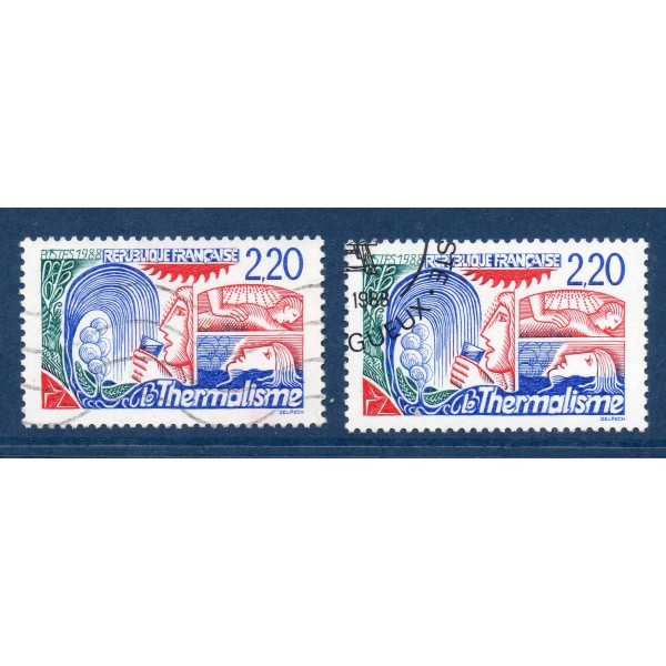 Timbre Yvert No 2556b Thermalisme avec doigts coupés oblitéré