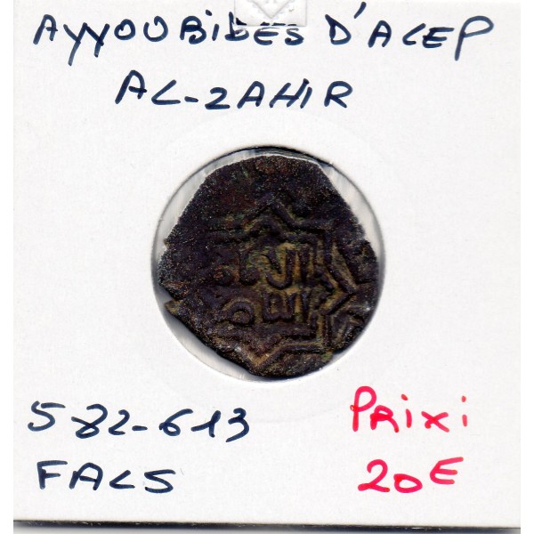 Ayyubid d'Alep Al-Zahir Ghazi, 1 Fals 607 AH TTB