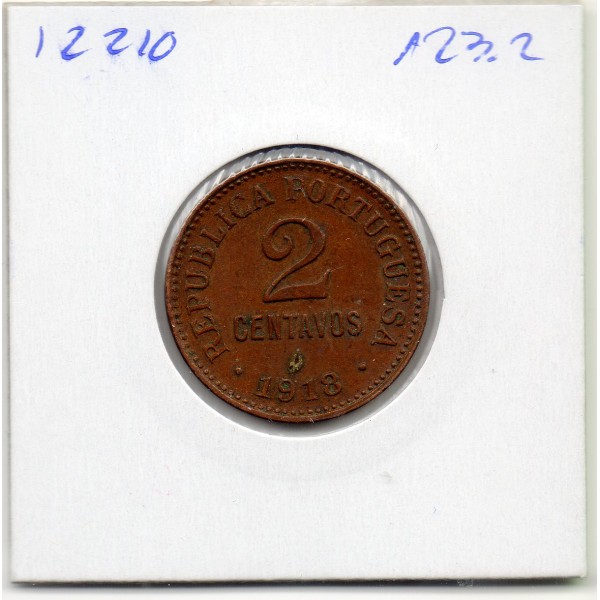 Portugal 2 centavos 1918 TTB, KM.568 première république