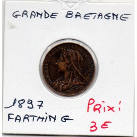 Grande Bretagne Farthing 1897 TTB, KM.788 Victoria old head