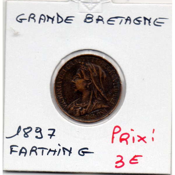 Grande Bretagne Farthing 1897 TTB, KM.788 Victoria old head