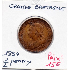 Grande Bretagne 1/2 Penny 1894 Sup-, KM.754 Victoria Old head