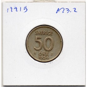 Suède 50 Ore 1954 TTB, KM.825 Gustaf VI Adolf