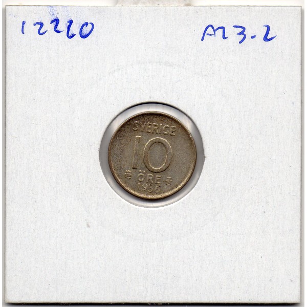 Suède 10 Ore 1956 Sup, KM.823 Gustaf VI Adolf