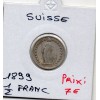 Suisse 1/2 franc 1899 TB, KM.23 Helvetia debout