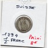 Suisse 1/2 franc 1894 TB, KM.23 Helvetia debout