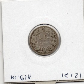 Suisse 1/2 franc 1877 B+, KM.23