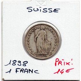 Suisse 1 franc 1898 TB, KM.24