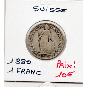 Suisse 1 franc 1880 B, KM.24