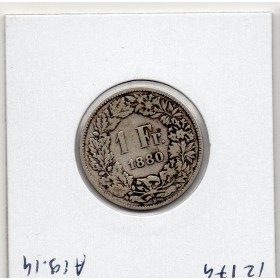 Suisse 1 franc 1880 B, KM.24