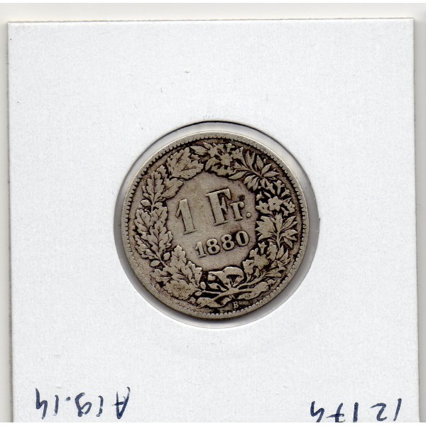 Suisse 1 franc 1880 B, KM.24