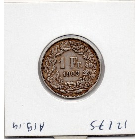 Suisse 1 franc 1903 TTB, KM.24