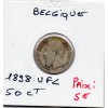 Belgique 1/2 Franc 1898 en Flamand TB, KM.27 leopold II