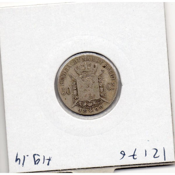 Belgique 1/2 Franc 1898 en Flamand TB, KM.27 leopold II