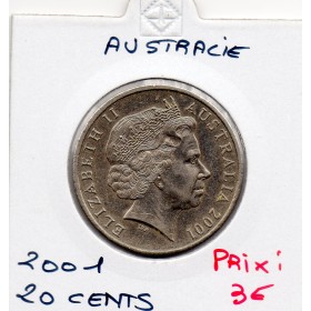 Australie 20 cents 2001 Sup, KM.550 Federation Nouvelle Galles