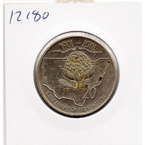Australie 20 cents 2001 Sup, KM.550 Federation Nouvelle Galles
