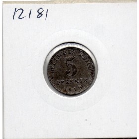 Allemagne 5 pfennig 1918 A Sup KM.19 Zinc