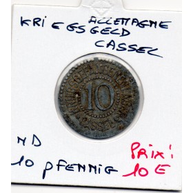 Kriegsgeld Cassel 10 pfennig Non daté, TTB Kriegsgefangenenlager