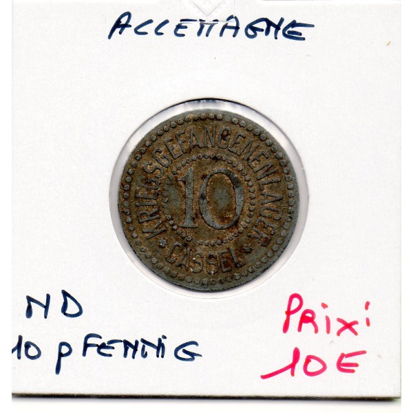 Kriegsgeld Cassel 10 pfennig Non daté, TTB Kriegsgefangenenlager