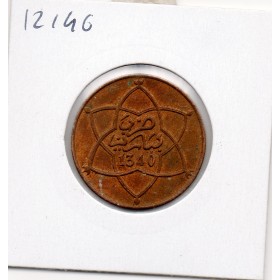 Maroc 5 Mouzounas 1340 AH -1922 Sup-, Lec.66 Moulay Yussef
