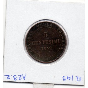 Italie Toscane 5 centesimi 1859, TTB, KM.6 victor Emmanuel