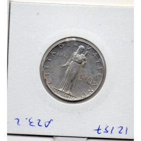 Vatican 10 lire 1951 Sup , KM.52 Pie ou Pius XII