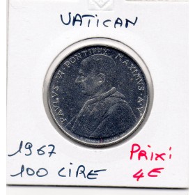 Vatican 100 lire 1967 Spl, KM.98 Paul VI