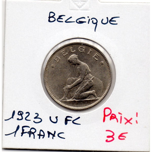 Belgique bon pour 1 Franc 1923 en Flamand Sup+, KM.90
