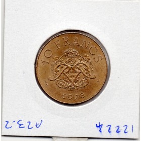 Monaco 10 Francs 1978 Sup+, Gad.157  Rainier III