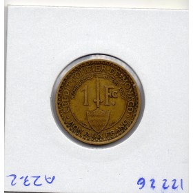 Monaco 1 franc 1924 TTB, Gad.127 crédit Foncier