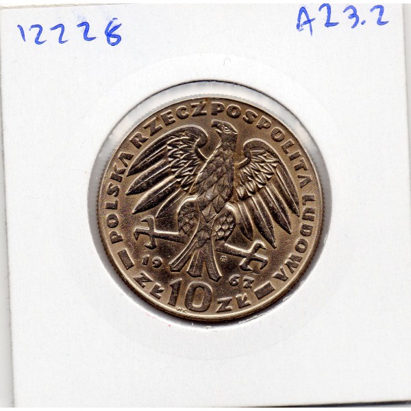 Pologne 10 Zlotych 1967 Sup+, KM.Y58 général Swierczewski