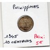 Philippines 10 Centavos 1945 Sup, KM.181 gouvernement USA