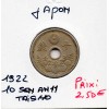 Japon 10 Sen Taisho an 11 1922 TTB, KM.Y45 Cupronickel