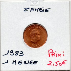 Zambie 1 Ngwee 1983 Spl, KM.9a oryctérope