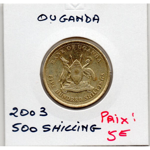 Ouganda 500 shillings 2003 Sup, KM.69 Grue couronnée